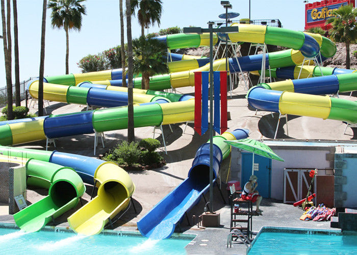 Huge Fiberglass Water Slide Adults Swimming Pools Extreme Games Slide