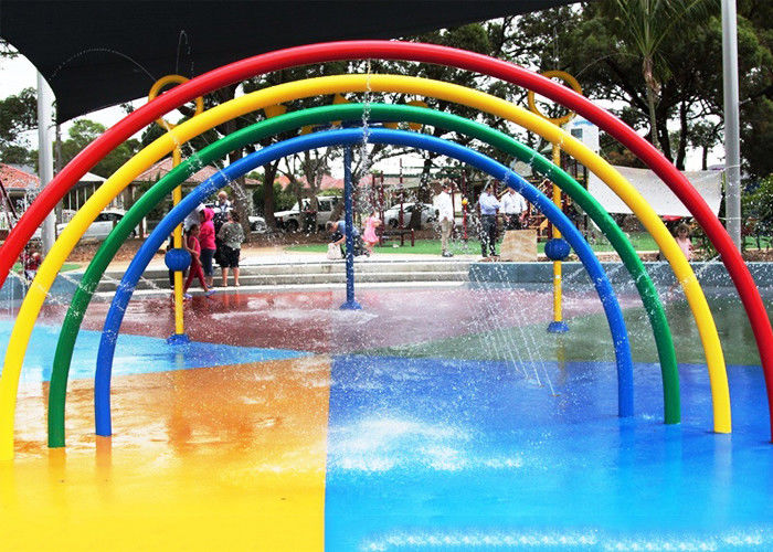 Kids Rainbow Door Aqua Play, Spray Aqua Park Equipment, Fountains Play Structure