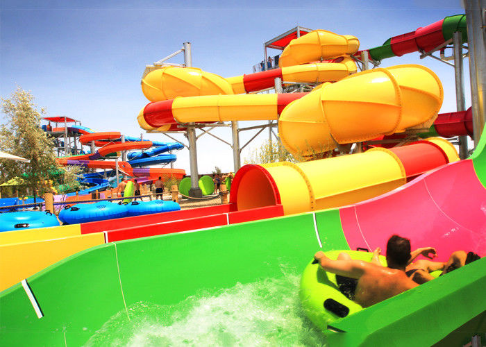 Adult Outdoor Water Slides Large Customized For Holiday Resort / Aqua Park