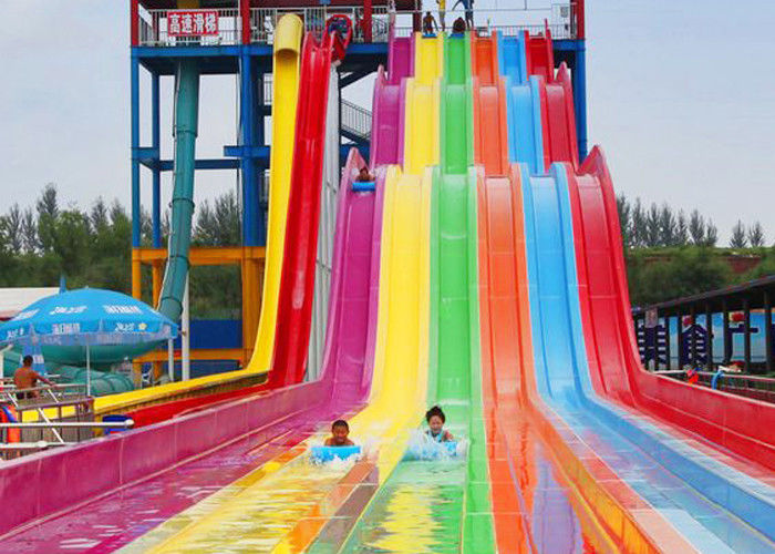 Racing Extreme Water Slides 12m Height Fiberglass For
