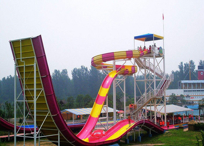 Giant Boomerang Water Slide Fiberglass Auqa Slide For Family Fun Amusement Park
