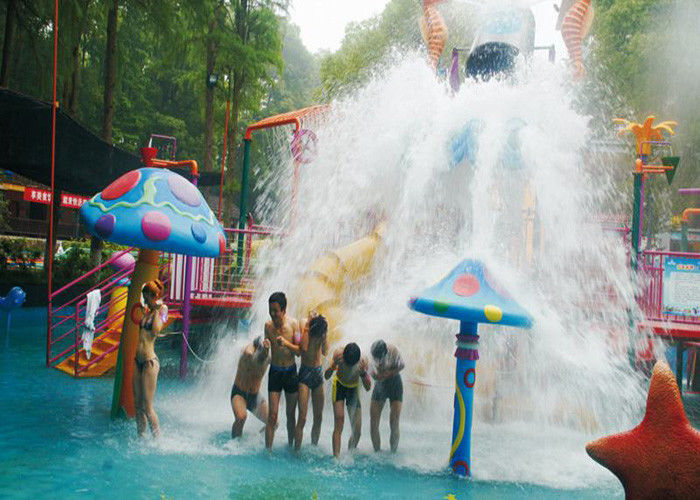 Colorful Aqua Playground Fiberglass Water Slide , Theme Park Equiment