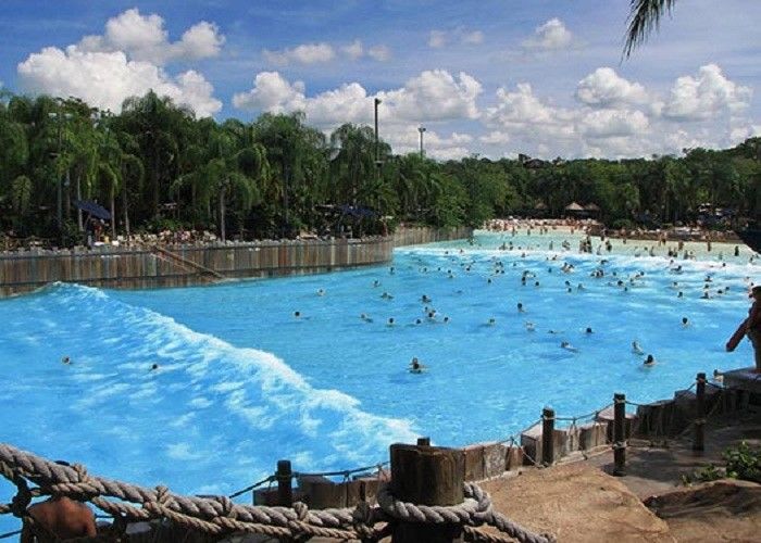 Artificial Water Park Wave Pool Durable Air Blowing Surf Wave For Hotel Beach