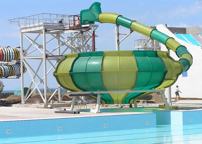 Space Bowl Funny Custom Water Slides / Amusement Park Equipment