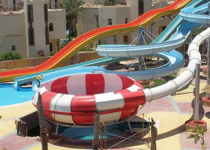 Mix Color Outdoor Space Bowl Water Slide For Swimming Pool