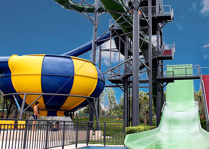 Huge Space Bowl Water Slide Playground / Commercial Water Slide Equipment