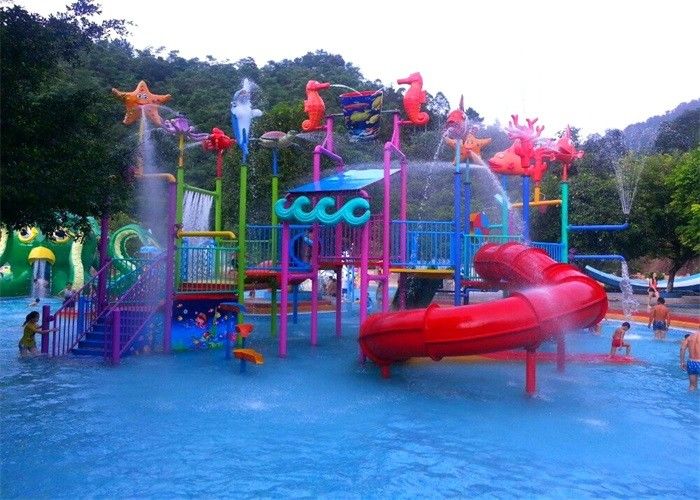 Mix Color Interactive Water Park Playground For Hotel Swimming Pool