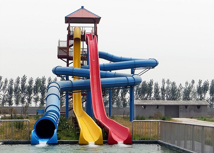 Adult High Speed Water Slide / Commercial Fiberglass Swimming Pool Slide