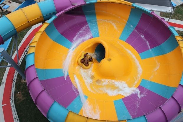 Behemoth Bowl Fiberglass Outdoor Water Sports Slide For Aqua Amusement Park